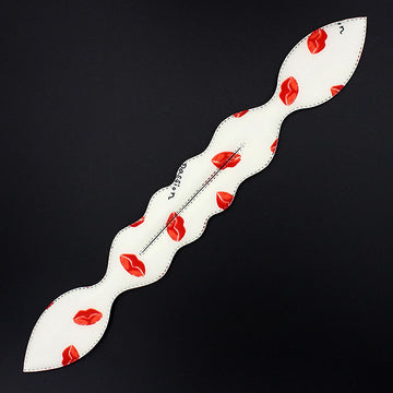 Rabbit Ear Fabric Bun Maker Red Lips White